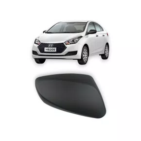 Capa Retrovisor Externo HB20 2012 a 2019 Preto Direito Caroneiro