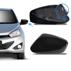 Capa Retrovisor Externo HB20 2012 a 2019 Preto Esquerdo Motorista
