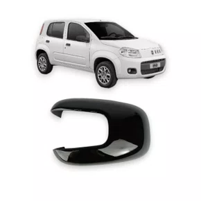 Capa Retrovisor Externo Uno Novo Vivace Way Sporting 2010 a 2015 Black Piano Lado Esquerdo Motorista