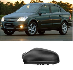 Capa Retrovisor Externo Vectra 2010 a 2012 Preto Esquerdo Motorista
