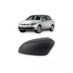 Capa Retrovisor Gol Voyage Saveiro GV 2008 a 2012 Preto Esquerdo