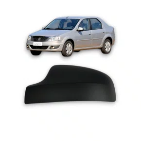 Capa Retrovisor Logan Sandero 2011 A 2014 Preta Esquerda
