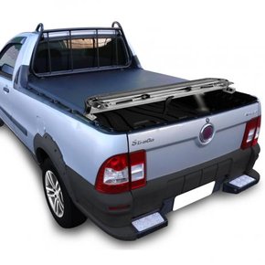 Capota Maritima Strada Cabine Simples 1997 a 2013 C/ Grade S/ Estepe C/ Gancho Caçamba FLASHCOVER