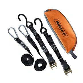 Cinta Amarracao De Carga 25MM 800KG Preta Catraca Com Bolsa (KIT MOTO)