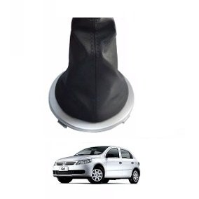 Coifa Cambio Fox Gol Voyage Saveiro G5 Preto Com Aro Cromado