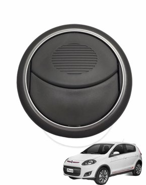 Difusor Ar Painel Novo Palio G5 2012 Cinza Escuro com Aro Prata 