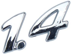 Emblema 1.4 Cromado Linha Peugeot Modelo 206/207