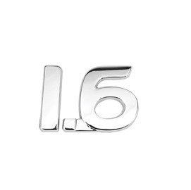 Emblema 1.6 Linha Renault Logan Sandero 2013 a 2022 Cromado