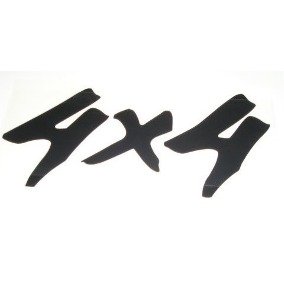 Emblema 4x4 da S10 Adesivo Preto Lateral 1995 a 2000