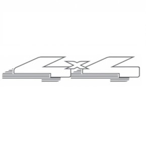 Emblema 4x4 Prata Ranger 1998 a 2004 