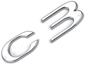 Emblema C3  Cromado 2013 a 2018 