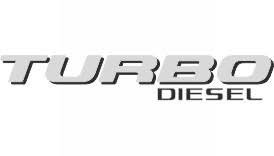 Emblema Turbo Diesel  F250 Prata com Preto