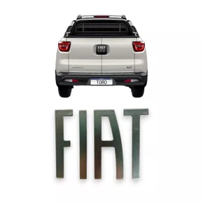 Emblema Fiat Escovado Tampa Traseira Toro/ Mobi Medida 