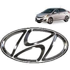 Emblema Logo Marca da Grade Linha Hyundai Hb20 2012 a 2019 Cromado