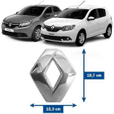 Emblema Logo Marca da Grade Linha Renault Sandero Logan 2014 a 2021 