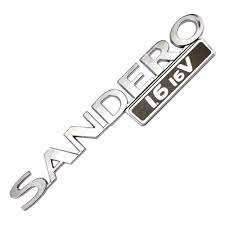 Emblema SANDERO 1.6 16V Sandero 2009 a 2012 Cromado