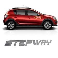 Emblema STEPWAY Sandero 2011 a 2014 Lateral Adesivo