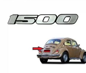 Emblema 1500 Linha VW Tampa Motor Fusca Kombi Cinza