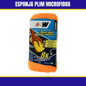 Esponja Plim Microfibra Lava Carro 22X11X5,3CM SW