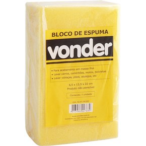 Esponja De Espuma Em Bloco 22,0 x 13,0 x 6cm VONDER