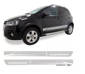 Faixa Lateral Porta Crossfox 2010 a 2014 Prata 