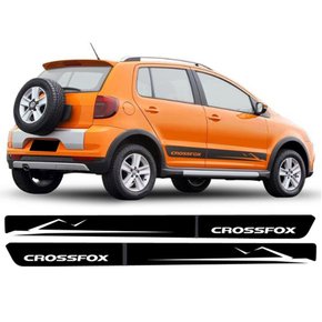 Faixa Lateral Porta Crossfox 2010 a 2014 Preto