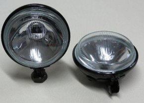 Farol Auxiliar Milha Redondo 100MM Par Lente Vidro