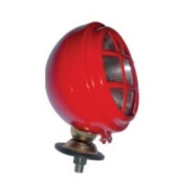 Farol Auxiliar Milha Redondo Trator Vermelho Com Grade 
