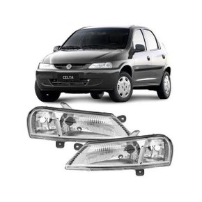 Farol Celta 2000 a 2006 Máscara Cromada Direito Caroneiro