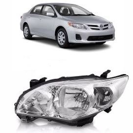 Farol Corolla 2012 a 2014 Máscara Cromada Esquerdo Motorista TYC