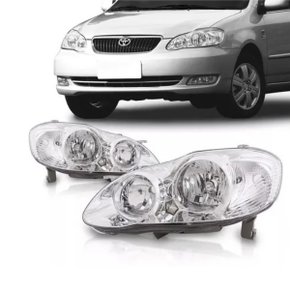 Farol Corolla Fielder 2003 a 2008 Cromado Esquerdo TYC