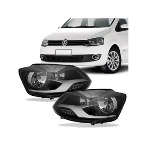 Farol Fox 2010 a 2022 Foco Duplo Máscara Negra Direito
