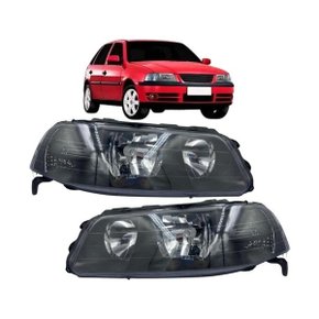 Farol Gol Parati Saveiro G3 00 a 06 Foco Duplo Mascara Negra Esquerdo