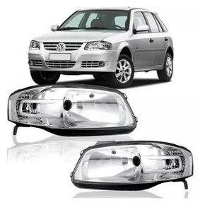 Farol Gol Parati Saveiro G4 2006 a 2014 Máscara Cromada Direito Caroneiro TYC