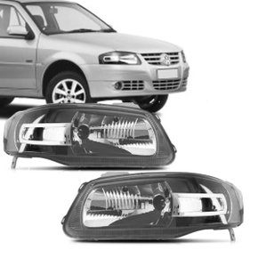 Farol Gol Parati Saveiro GIV 2006 a 2014 Máscara Negra Esquerdo