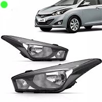 Farol HB20 Hatch Sedan 2012 a 2019 Máscara Negra Foco Simples Lado Esquerdo Motorista