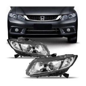 Farol Honda Civic 2012 a 2016 Mascara Cromado Lado Esquerdo