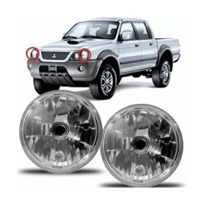 Farol L200 Sport Outdoor Pajero Sport TR4 2004 a 2011 Farol Grande Sem Lado 
