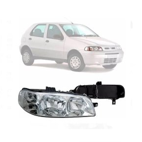 Farol Palio Siena Strada Weekend 2001 a 2003 Carcaça Preta Direito