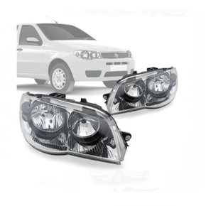 Farol Palio Siena Strada Weekend Celebration 04 a 16 Mascara Cromada Aro Preto Esquerdo