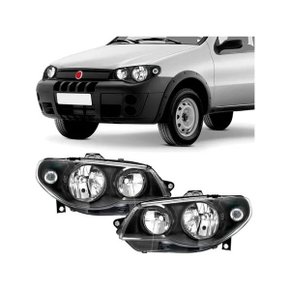 Farol Palio Siena Strada Weekend Celebration 2004 a 2020 Máscara Negra e Aro Cromado Direito Caroneiro