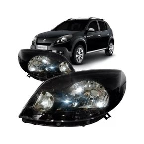 Farol Sandero 2012 a 2014 Máscara Negra Direito Caroneiro DEPO