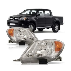 Farol Toyota Hilux SRV 2004 a 2007 Pisca Âmbar Direito