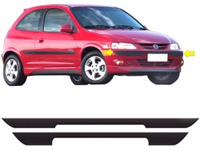 Par Friso Parachoque Dianteiro e Traseiro Celta 2000 a 2006 Preto