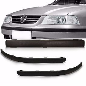 Friso Dianteira Parachoque Gol G3 2000 a 2002 Kit 3 peças Preto