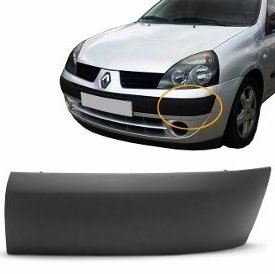 Friso Parachoque Dianteiro Clio 2003 a 2005 Preto Esquerdo