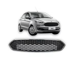 Grade Central KA Novo Apos 2018 A 2020 Preto C/Friso Cromado