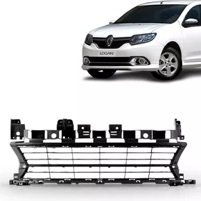 Grade Central Parachoque Dianteiro Logan 2014 a 2019 Preto 