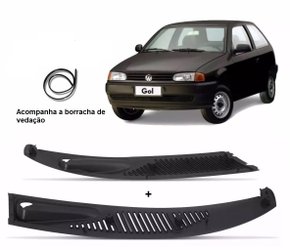 Grade Churrasqueira Abaixo Do Para Brisa Gol Parati Saveiro G2 Bola 1995 a 2002  Preto Par