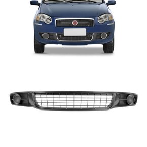 Grade Dianteira Parachoque Palio Siena 2008 a 2011 Cinza Sem Furo Milha Central 